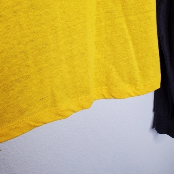 Urban Outfitters Navy Blue Color Block North League Long Sleeve Graphic T-Shirt - Picture 8 of 9